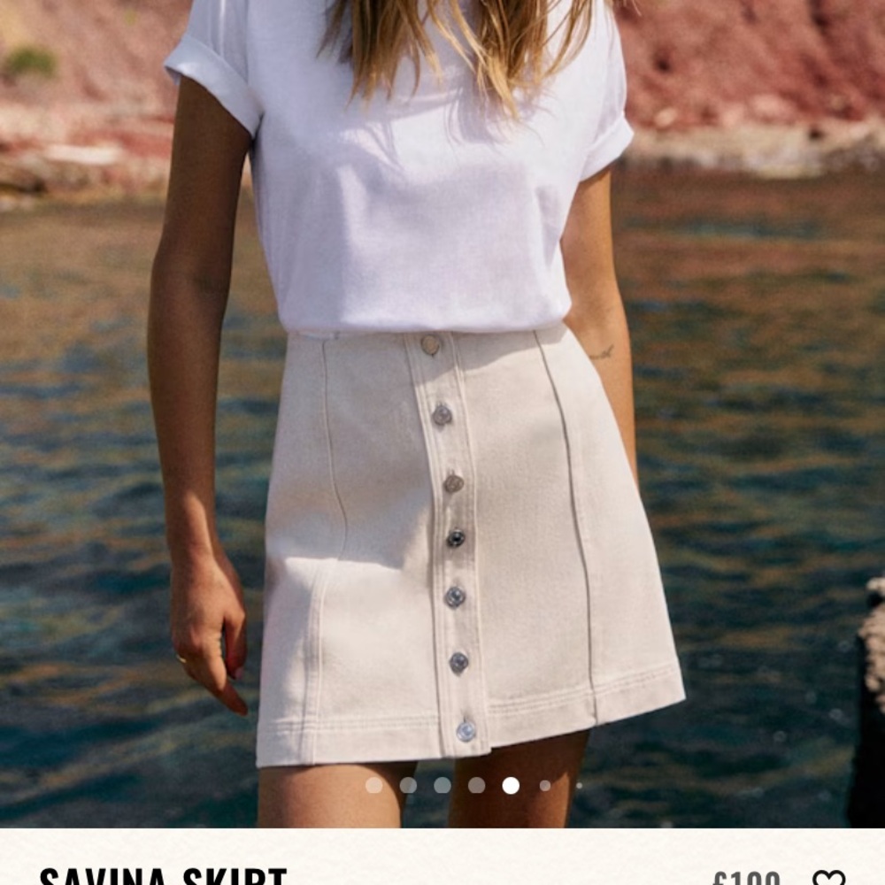 Sezane Savine Skirt in Ecru - Picture 7 of 13